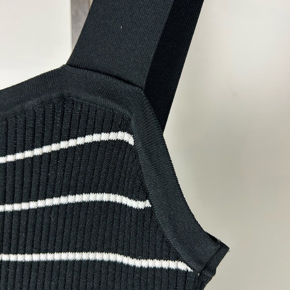 Banana Republic Black and White Striped Midi Dress - Picture 9 of 9